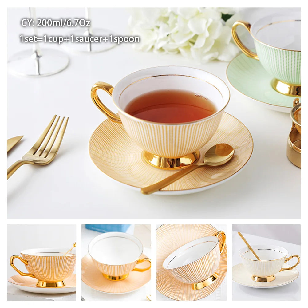 Bone China Porcelain  Tea & Coffee Set
