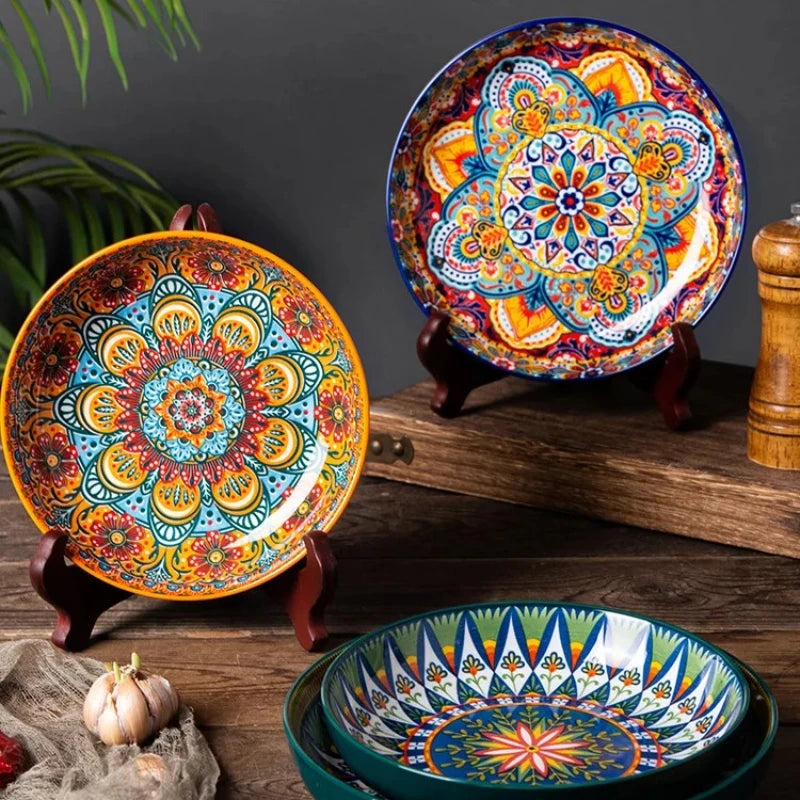 7in or 8in Ceramic Bohemian Plates
