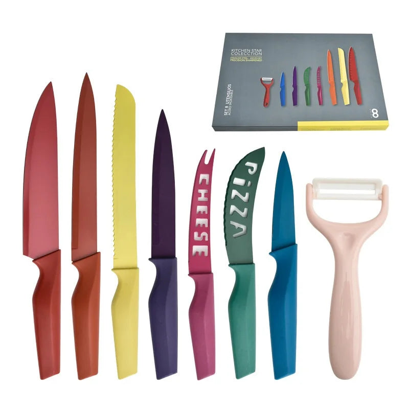Colorful Kitchen Knives Set