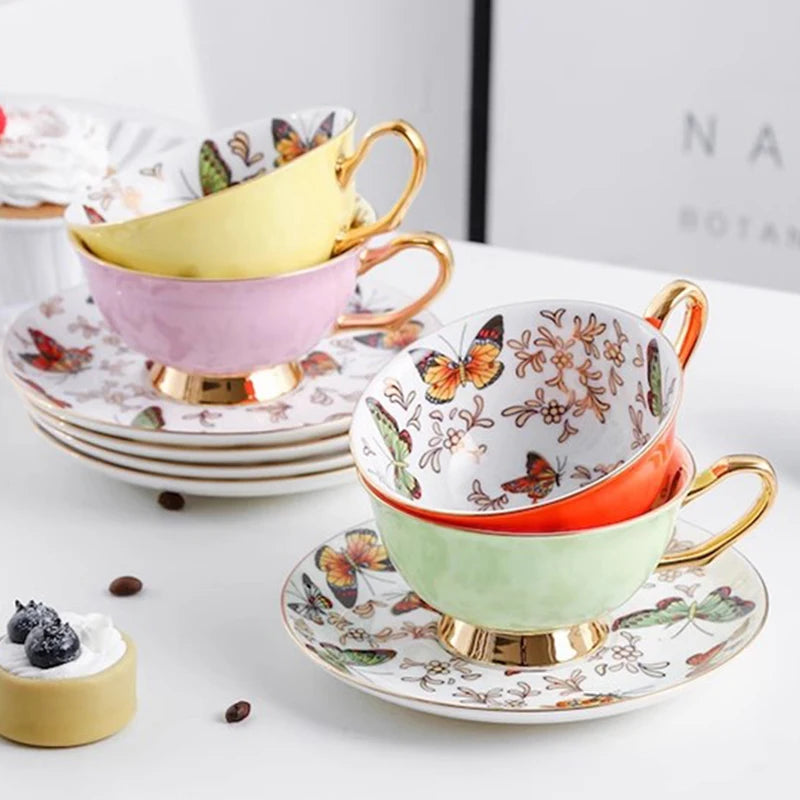 Fine Bone China Tea Cup Set