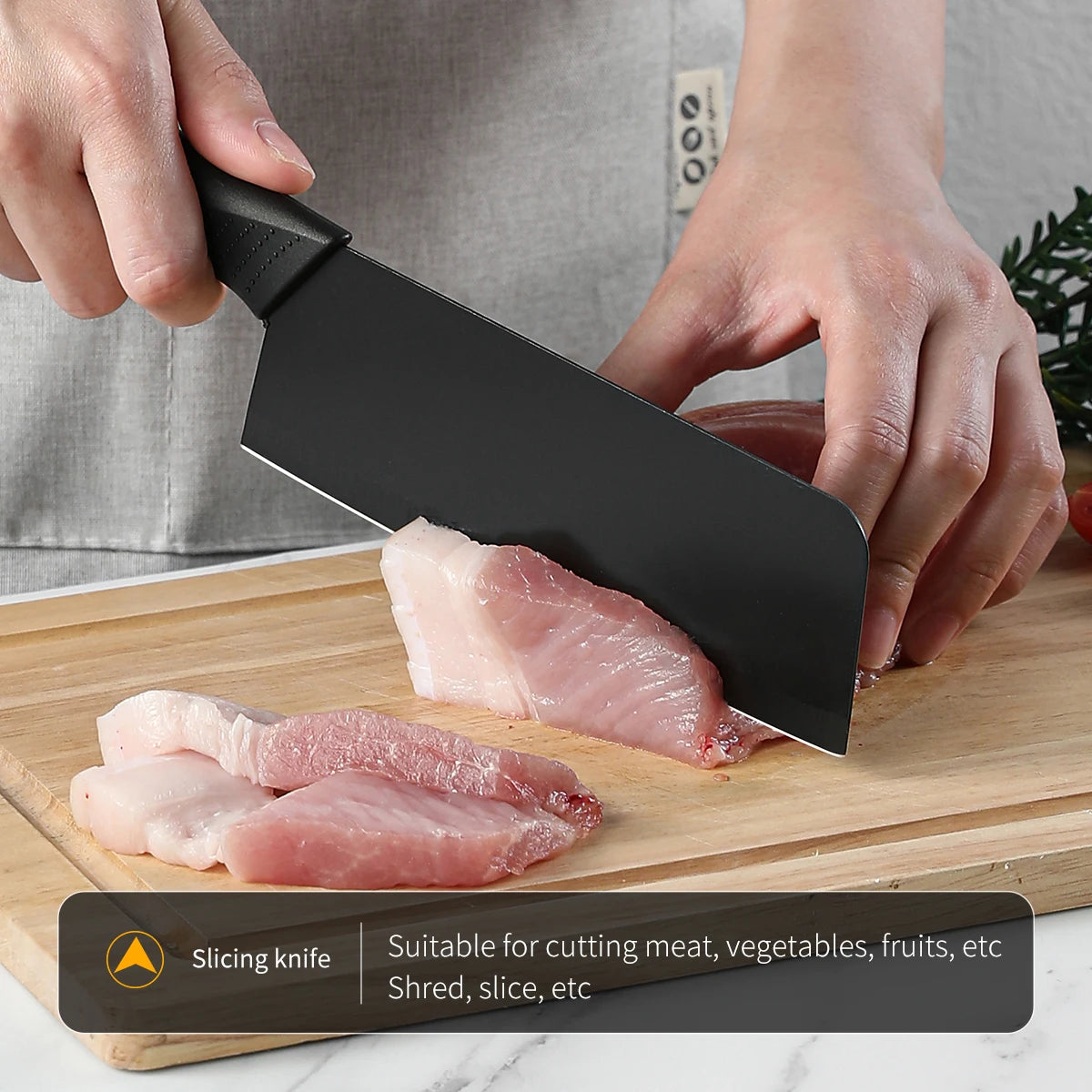 3/5pcs Kitchen high-grade Black Knife Set