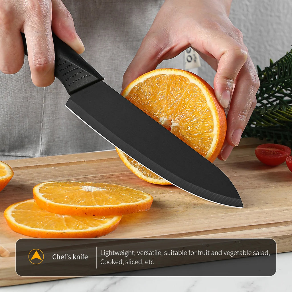 3/5pcs Kitchen high-grade Black Knife Set