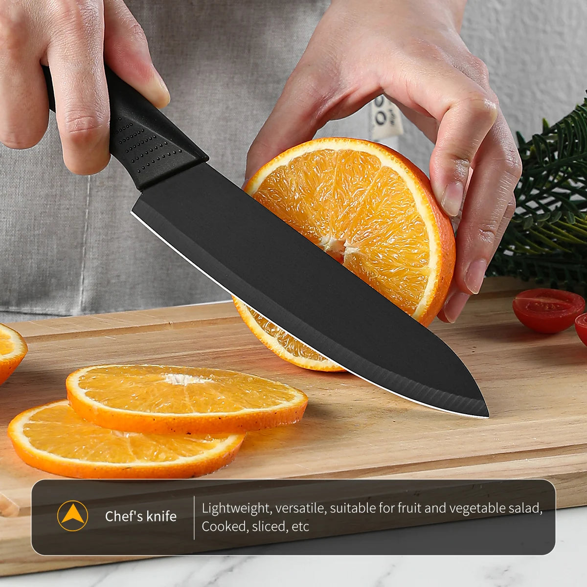 3/5pcs Kitchen high-grade Black Knife Set