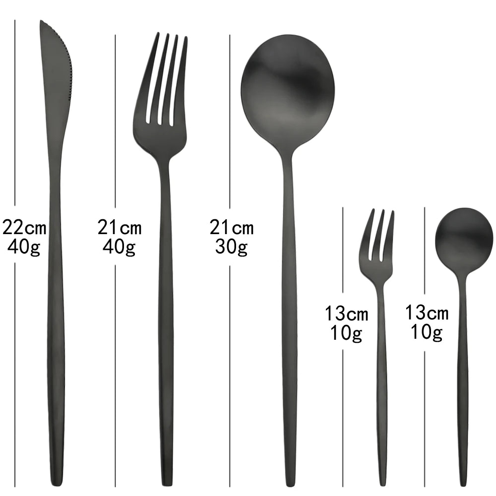 30Pcs Stainless Steel Dinnerware Set