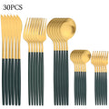 30Pcs Stainless Steel Dinnerware Set