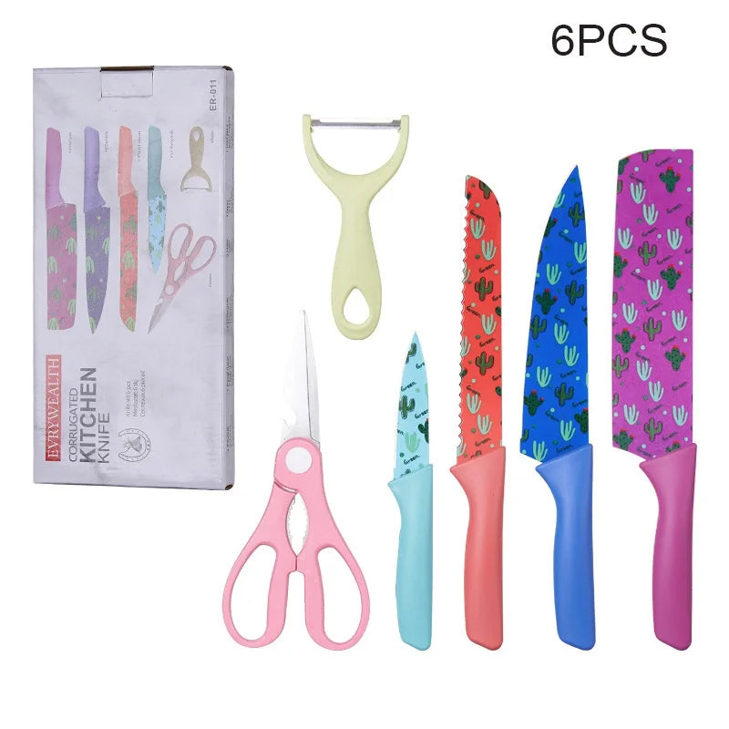 Colorful Kitchen Knives Set